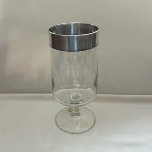 Vintage Dorothy Thorpe Silver Rim Footed Glass